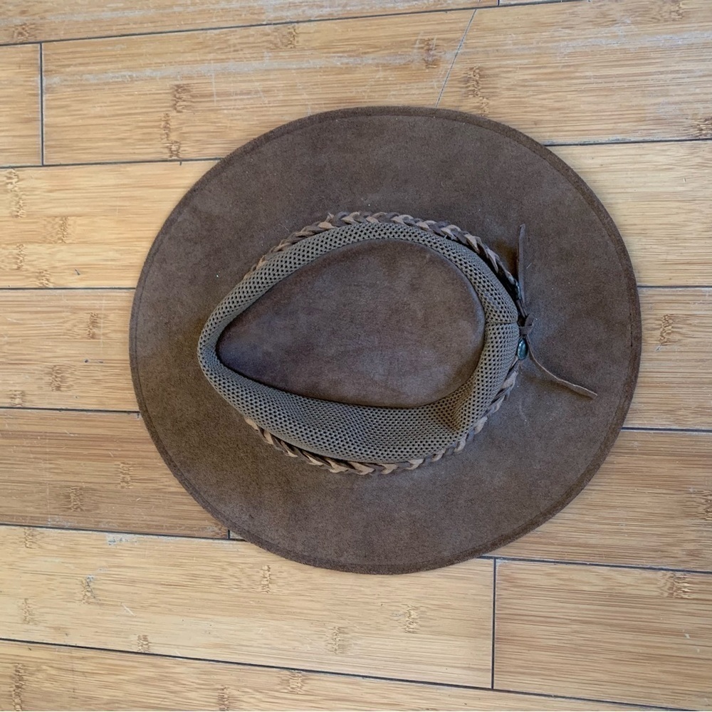 Henschel Hat Company, Brown Wrangler Leather Breezer Size Large - Picture 6 of 10
